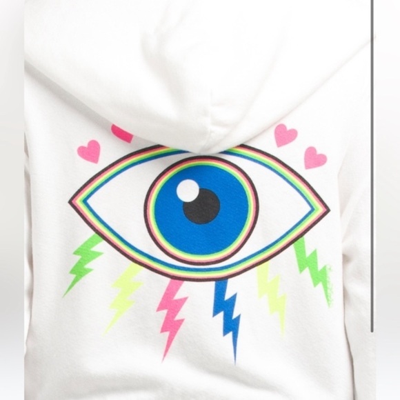 Lauren Moshi LACHELLE NEON LIGHTNING EYE Hoodie - Picture 3 of 9
